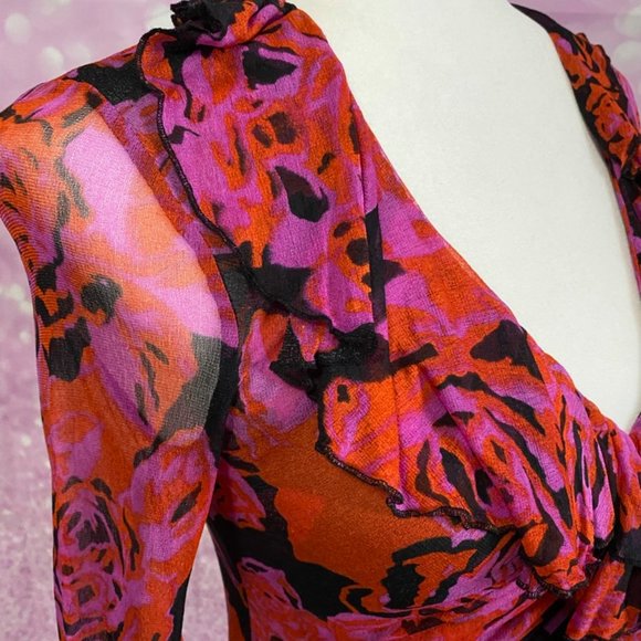 DIANE VON FURSTENBERG RUFFLED BLOUSE - Picture 3 of 12